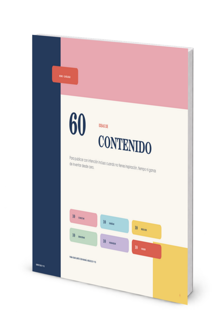 Portada del bono 60 ideas de contenido