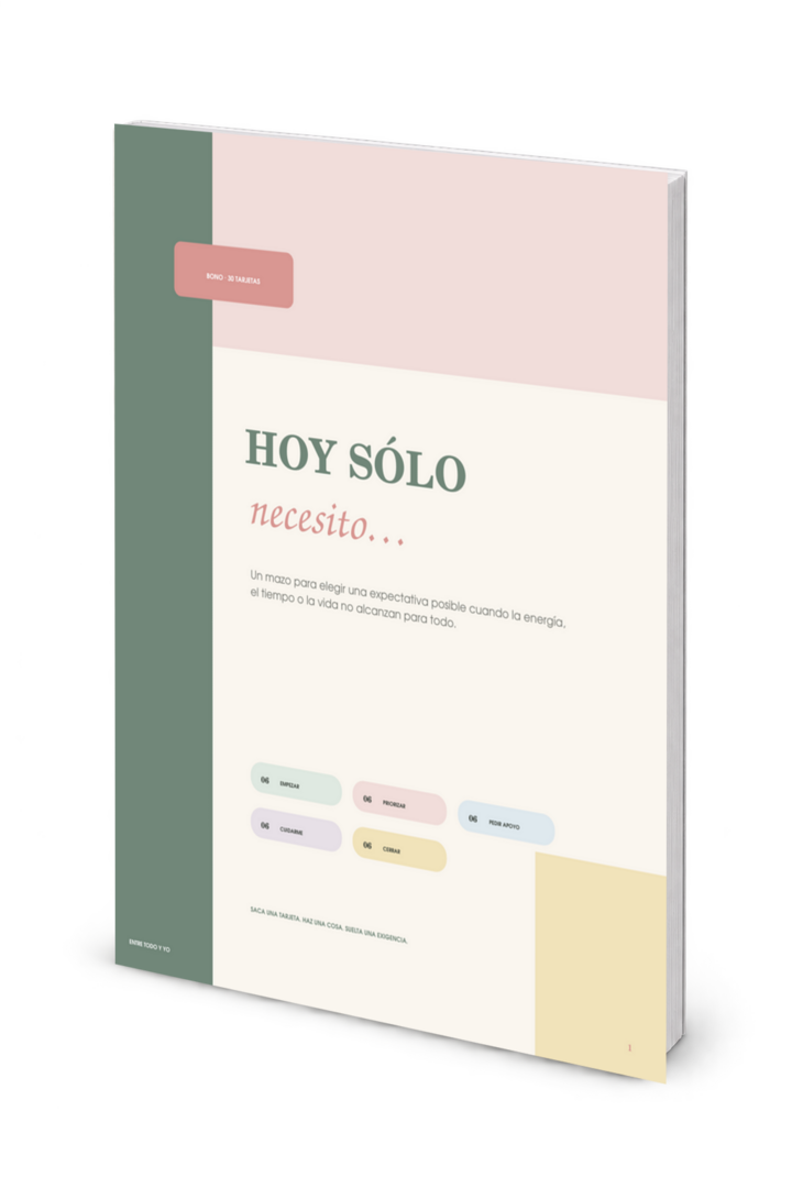 Portada del bono Tarjetas: Hoy sólo necesito…