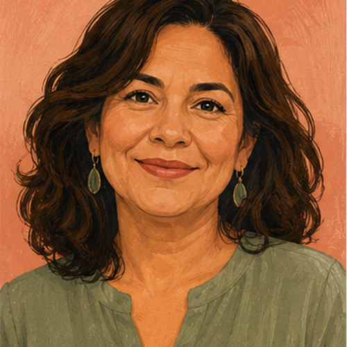 Retrato ilustrativo de una lectora