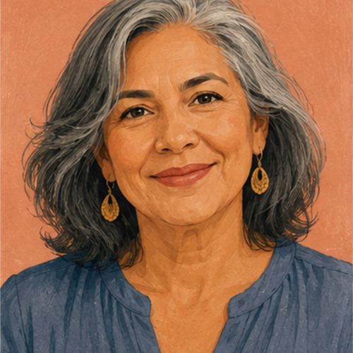 Retrato ilustrativo de una lectora